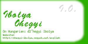 ibolya ohegyi business card